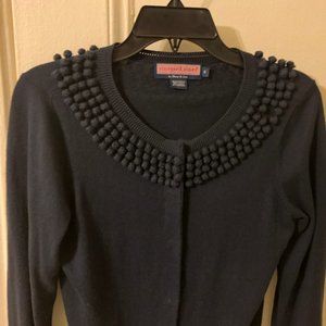 Vineyard Vines Cotton Cashmere Navy Blue Cardigan